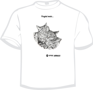 Koszulka Charytatywna z Grafiką 10,  Koty  Przytul mnie, rozmiar  XXL