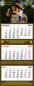 Charytatywny Trójdzielny Kalendarz  Animals 2027  Czy to przyjaźń...